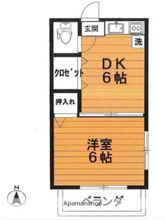 ウォーレン五月【2階】の間取り