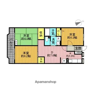 ノーベルコート【5階】の間取り