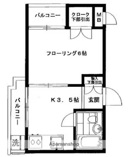 マック吉祥寺コート【3階】の間取り