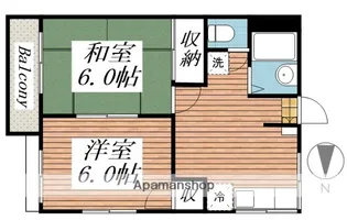 シャトルみやこ【2階】の間取り