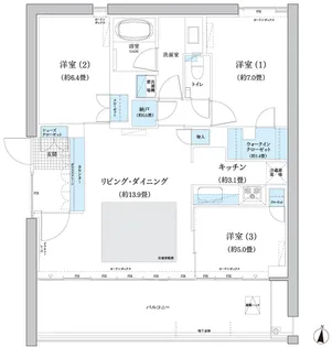 ガーデニエール砧 WEST【10階】の間取り