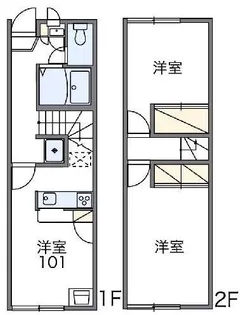 レオパレス玉川【1階】の間取り