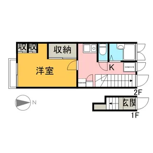 レオパレスプランドール【2階】の間取り