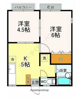 東京都練馬区上石神井4丁目【アパート】の間取り