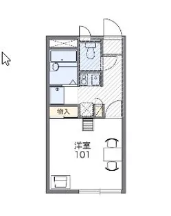 レオパレス北町【2階】の間取り