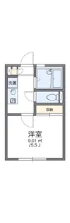 レオパレスフォーブル三茶【1階】の間取り
