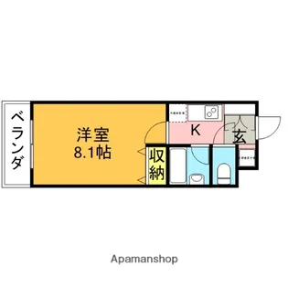 エムエムエスウエスト【3階】の間取り