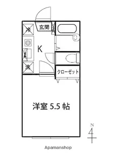 パークプレイス【115号室】の間取り