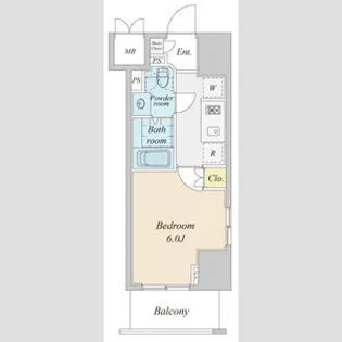 プラウドフラット神楽坂Ⅱ【1階】の間取り