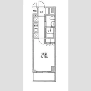 プラウドフラット仙川Ⅱ【2階】の間取り
