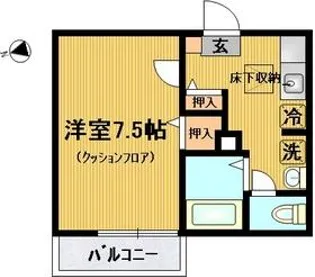 フローラ桜上水【1階】の間取り