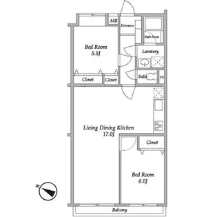 ガーデンハウス千歳船橋【1階】の間取り