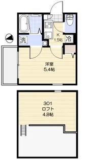フィオーレ花小金井【3階】の間取り