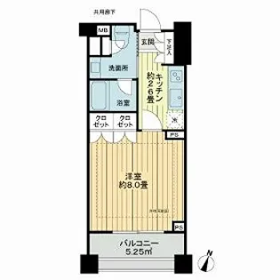 リビオ東中野【3階】の間取り
