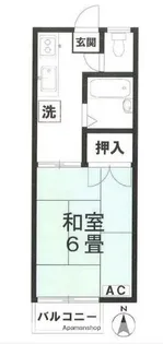 第二吉野コーポ【1階】の間取り