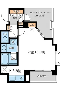 CITY SPIRE 若松町【5階】の間取り