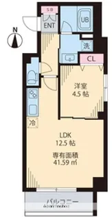 東京都杉並区高円寺北1丁目【マンション】の間取り