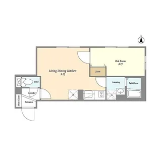 ウェルスクエアイズム下北沢WEST【2階】の間取り