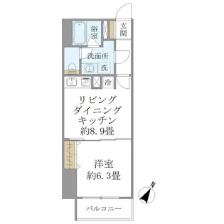 SS.FLAT神楽坂SOUTH【6階】の間取り