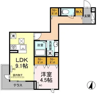 エクセリア上鷺宮Ⅱ【1階】の間取り