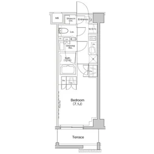 ザ・パークハビオ下北沢【1階】の間取り