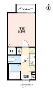 フォート・デルッシ【3階】の間取り
