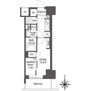 コンフォリア東新宿【3階】の間取り