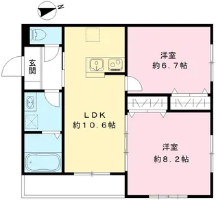 フィカーサ西東京 B棟【205号室号室】の間取り