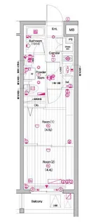 東京都杉並区和田1丁目【マンション】の間取り