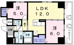 レジデンス桜樺【5階】の間取り