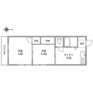 前原ハイム【1階】の間取り