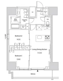 ザ・パークハビオ新中野【15階】の間取り