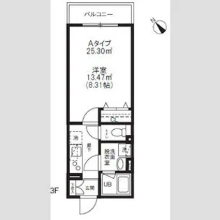 アルティザ氷川台【3階】の間取り