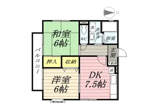パルティシオンコート【2階】の間取り