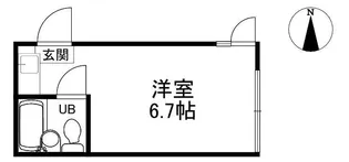 下北沢第1コーポ【1階】の間取り