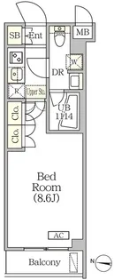 アジールコート方南町テラス【4階】の間取り