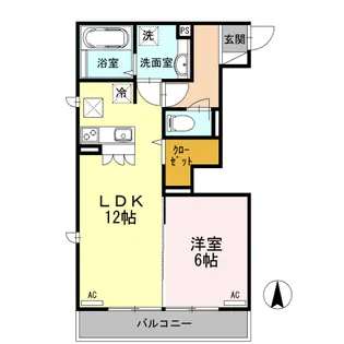 ハピネス仲町【1階】の間取り