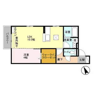 グレースブルック【1階】の間取り
