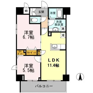 シルフィッド【5階】の間取り