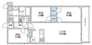 SーRESIDENCE富士見ヶ丘AFFORD【2階】の間取り