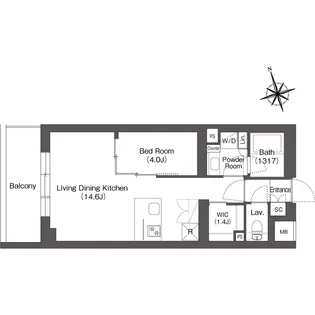 ルーウェ東大泉【5階】の間取り