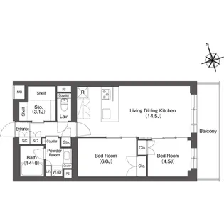 ルーウェ東大泉【4階】の間取り