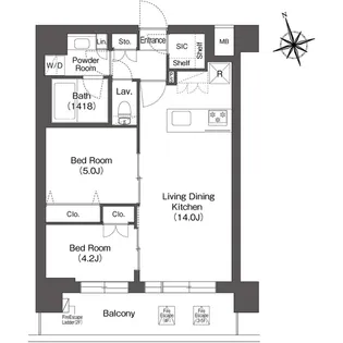 ルーウェ東大泉【5階】の間取り
