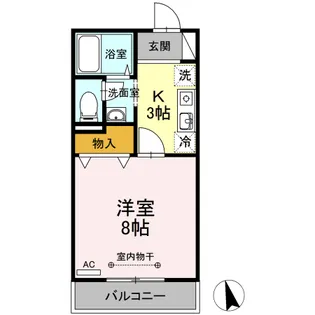 Kハイム【1階】の間取り