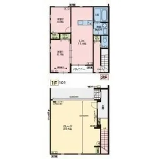 BELL COURAGE(ベル クラージュ)【1階】の間取り