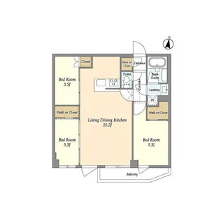 アジールコート練馬中村橋【4階】の間取り