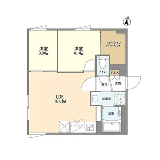 ウェルスクエア方南町Ⅱ【1階】の間取り