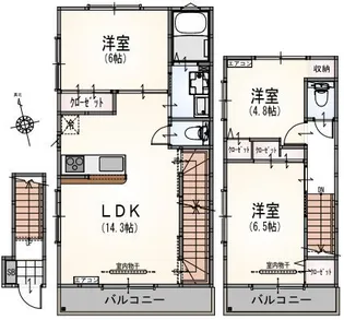 LA RESIDENCE CHIC【3階】の間取り