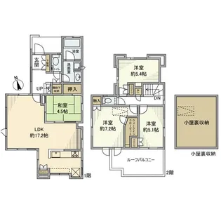 東京都小金井市緑町5丁目【一戸建】の間取り