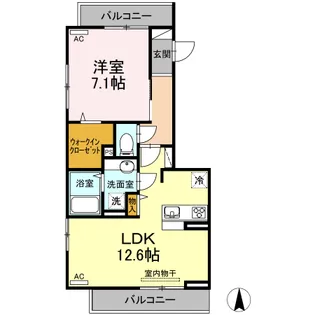 スリーエイトナインIII【1階】の間取り